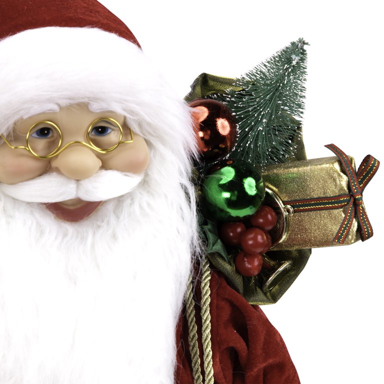 Northlight Standing Santa Claus with Teddy Bear Christmas Figure
