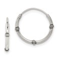 thumbnail image 1 of 925 Sterling Silver Vintage Endless Hoop Earrings Round, 1 of 6