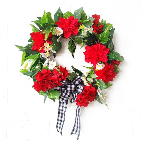 Christmas Wreath Artificial Garland Hanging Ornaments for Home Front Door Wall Decorations Merry Christmas Tree Wreath