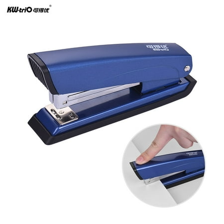 KW-Trio Heavy Duty Stapler With Integrated Staples Remover All-Metal Construction 20 Sheets Manual Staplers for Office School Home Pack of 1 Blue