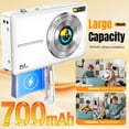 thumbnail image 6 of Digital Camera with 32GB TF Card, 1080P Full HD Kids Camera, 44MP & 16X Digital Zoom, Compact Point and Shoot Camera, Portable Small Cameras for Boys Girls Beginners (White), 6 of 9