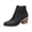 Black, variant on Willtoo Women's Ankle Booties Fall Winter Ankle Boots Chunky Block Heel Side Zipper Comfortable Boots Faux Leather Round Toe Short Boots Non Slip Casual Daily Walking Shoes