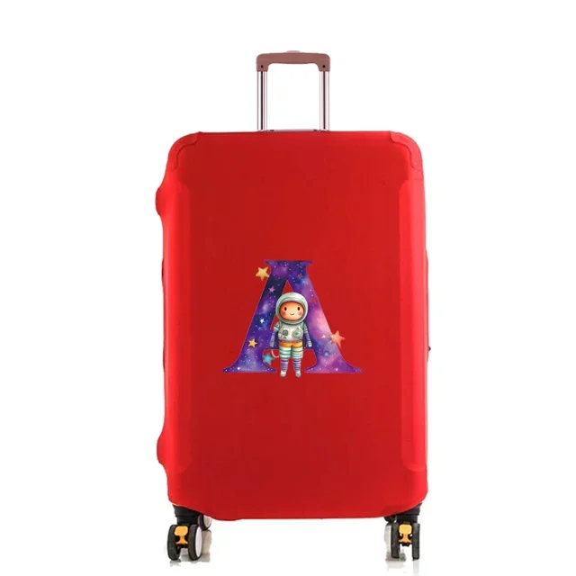 Housse de Protection pour Bagage, Étui à Tige de Traction Réutilisable pour Lavable, Motif Imprimé Astronautique 18-32 Pouces, Accessoires de Voyage, Lettre 8astronaute A m