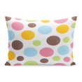 thumbnail image 1 of BOSDECO Green Pink Modern Bright Polka Dot Pattern Fills Colorful Pillowcase Pillow Cover Cushion Case 20x30 inch, 1 of 1