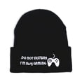 thumbnail image 1 of Sonducket Gorros Beanie para hombres No molestar Gaming Tejido duradero I'm Busy Gaming Hat Ropa Suministros Clima frío Regalos Cumpleaños Sombreros Sonducket AP008950-00B, 1 of 6