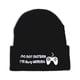 thumbnail image 3 of Minnieouse Gorros Beanie para hombres No molestar Durable Skull Caps Cuffed Knit Stretchable Headwear Suministros de ropa Esquí Día de San Sombreros, 3 of 6