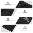thumbnail image 5 of Mens Pants Casual Fall Beach Loose Zipper Hop Wide Leg Elastic Waist Drawstring Trousers Comfortable Mens Slacks Black XXXL, 5 of 9