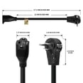 thumbnail image 2 of Cable de extensión Nekteck, enchufe plano giratorio de 360°, 30 cm, 14 AWG, 2 of 8