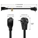 thumbnail image 2 of Cable de extensión Nekteck, enchufe plano giratorio de 360°, 30 cm, 14 AWG, 2 of 8
