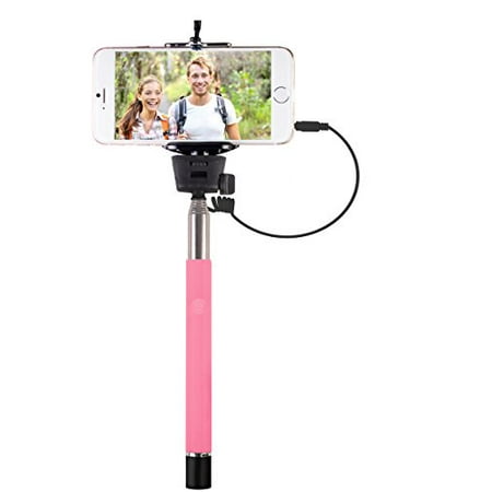 Image of Vivitar Infinite iOs Android Smartphone Selfie Stick Wand with Tripod Mount- PINK