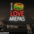 thumbnail image 3 of Glowneon I Love Arepas Neon Sign, Colombian Arepas Store Led Light, 3 of 5