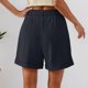 thumbnail image 3 of MKLEKYY Pantalones Cortos de Vestir de Cintura Alta para Mujer con Pliegues, Bolsillos Laterales y Espalda Elástica, Cómodos, Transpirables, Informales, para Viajar, Verano, Primavera y Otoño., 3 of 4
