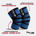 thumbnail image 3 of Vendas Para Rodillas FELTER SPORTS Lineas / Azul Cielo, 3 of 8