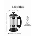thumbnail image 5 of Cafetera De Prensa Francesa Xtellar 1000ml De Vidrio Y Acero color negro, 5 of 5