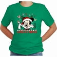 thumbnail image 2 of Disney Mickey Merry Christmas Graphic Design Casual Short Sleeve Shirt (Green-2X Large), 2 of 6