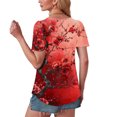 thumbnail image 5 of Young Womens Tops Trendy Summer 3/4 Length Sleeve Womens Tops Plus Size Cotton Plus Size Blouses For Women 3X Winter 100 Percent Cotton V Neck T Shirts Women Plus Size, 5 of 5