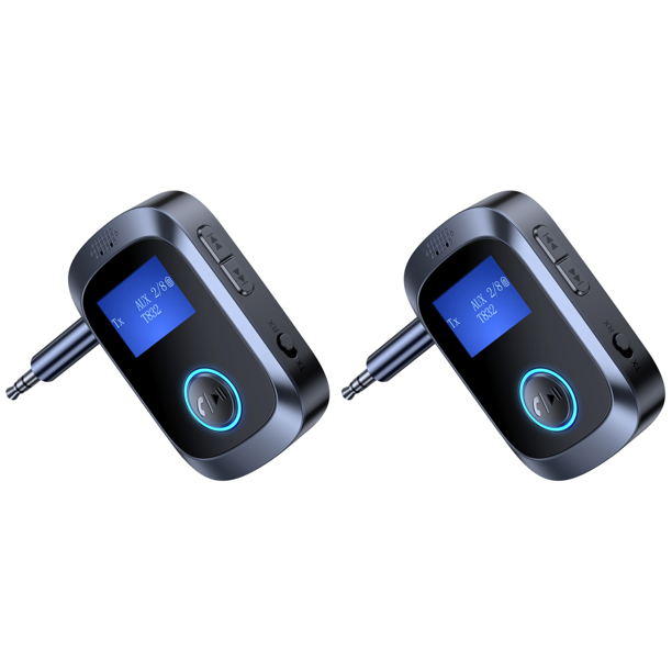 Adaptador Inalámbrico para Coche Compatible Con Dientes 5.4 Receptor Audio Transmisor 3.5mm AUX Azul