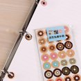 thumbnail image 3 of Thinsony 4 Pieces Reinforcement Labels Self-adhesive Strong Viscosity Lightweight Hole Stickers Set Geometry Pattern Easy Matching Doughnut 1Set, 3 of 6