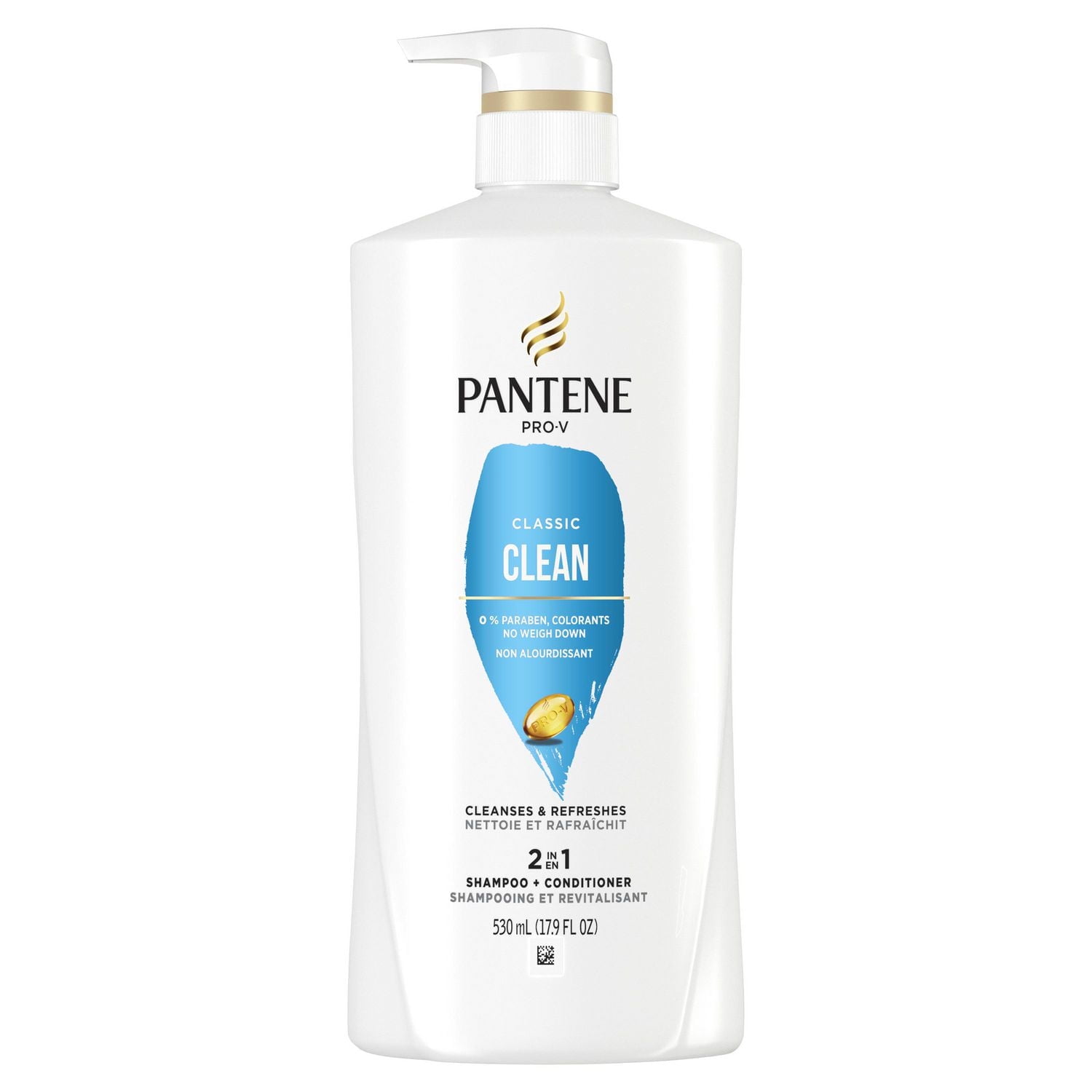 PANTENE PRO-V Classic Clean 2in1 Shampoo + Conditioner, 17.9oz/530mL