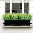 thumbnail image 4 of Fsqjgq 7 Bundles Wheat Grass Stems Artificial Grasses Greenery Outdoor Green Leaves Small Bushes for Landscaping Garden Porch Window Box Decor, 4 of 9