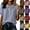 10# Light Blue, variant on Womens Summer Tops Cotton Linen Shirts Collar Shirt Women Puff Sleeve Button Down Blouse Dressy Tunic Loose Clothes Yellow M
