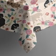 thumbnail image 5 of Dachshund and Flower Square Tablecloth,Waterproof Square Table Cover,Wipeable Spillproof Washable Table Cover for Home Kitchen Party Decor 42"X42"(107x107cm), 5 of 6