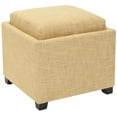 thumbnail image 3 of SAFAVIEH Harrison Rustic Glam Single Tray Storage Ottoman, Gold, 3 of 7