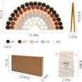 thumbnail image 5 of Wooden Peg Board Beads Game Color Sorting Toys Counting Matching Game Bead Counting Fine Motor Skill Montessori Toys for Toddlers (Brown Black), 5 of 6