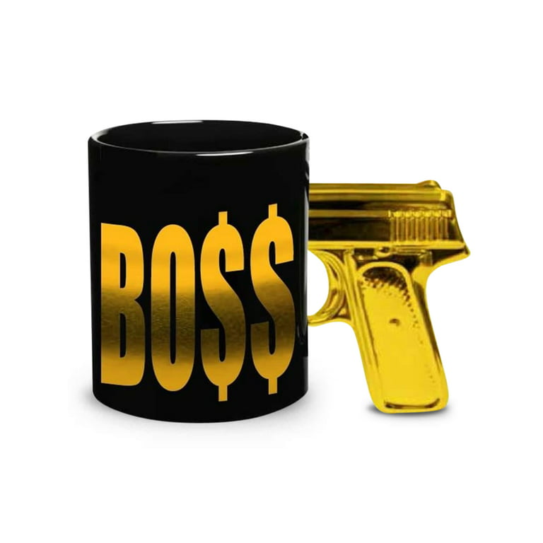 Bass Pro Shops Pink Gun Pistol Handle Coffee Mug Cup 16 Oz Fishing Hunting