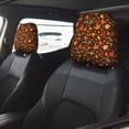 thumbnail image 2 of Kdxio Autumn Leaves Pattern Print 2 Piece Car Head Rest Covers Set Auto Front/Rear Seats Headrest Cover Universal Fit Most Cars,Sedan, SUV, 2 of 9