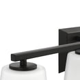 thumbnail image 5 of Vertex Collection Four-Light Matte Black Etched White Glass Contemporary Bath Light, 5 of 16