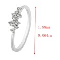 thumbnail image 2 of EGNMCR Rings 18K Gold Plated Diamond Ring With Nine Diamonds For Ladies Women Necklace, 2 of 2