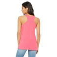 thumbnail image 2 of Bella Ladies Flowy Racerback Tank, L, Neon Pink, 2 of 3