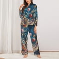 thumbnail image 2 of Fotbe Starry Sky Planet Lollipop Pattern Long Sleeve Pajama Set for Women,Sleepwear Set,2-piece Loungewear Set,Soft PJs Comfy Nightwear with Pockets -X-Large, 2 of 7