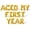 Gold, variant on Letter Balloons - ACED MY FIRST YEAR 16" Inch Alphabet Letters Foil Mylar Balloon 1st Birthday Party Banner (Green)