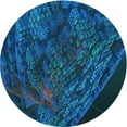 thumbnail image 1 of Ahgly Company Indoor Square Patterned Blue Dress Blue Area Rugs, 3' Square, 1 of 6