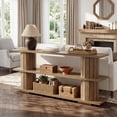 thumbnail image 3 of Tribesigns 63" Farmhouse Console Table, Long Sofa Table With 3-Tier Shelves For Living Room, Entryway, 3 of 6
