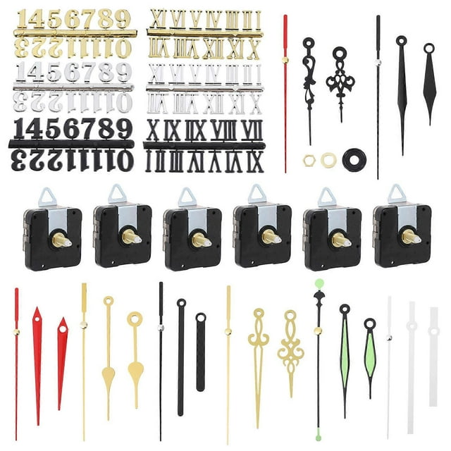 6 Sets DIY Wall Clock Clock Parts Replacement Clock Parts Movement Clock Replacement Motor Wall Clock Movement