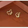 thumbnail image 4 of Solid 925 Sterling Silver Love Heart Hoop Earrings for Women Teens Heart Hoop Earrings Love Huggie, 4 of 7