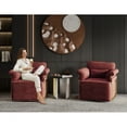 thumbnail image 6 of 360 Degree Square Swivel Accent Sofa Chair with Gold Metal Legs Red, 6 of 9
