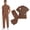 42108-Brown, variant on Unisex Medical Scrubs Set Stand Collar Zipper Nursing Work Uniform with Pockets for Hospital