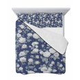 thumbnail image 7 of Quilts Twin-XL Size Bedding Set, Spring White Floral Lightweight Quilted Comforter, Navy Blue Farmhouse Vintage Flowers Soft Reversible Bedspread Coverlet with Pillow Covers for All Season, 68" x 98", 7 of 7