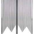 thumbnail image 3 of 2 Panel Foldable Room Divider with Vertical Metal Design, Large, Silver- Saltoro Sherpi, 3 of 5