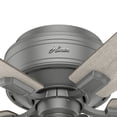 thumbnail image 3 of Hunter Fan 42" Crest field Matte Silver Low Profile Ceiling Fan with LED Light and Pull Chain, 3 of 11