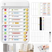 Owlprince Magnetic Chore Chart, Dry Erase Routine Chart to Do List Checklist Board, ADHD Cleaning Planner Tools, Visual Schedule Board Task Tracker, Christmas Birthday Gifts - Pink