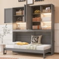 thumbnail image 4 of Lit Escamotable Mural Gris Format Simple avec Armoire de Rangement - Lit Pliant Gain de Place, 4 of 8