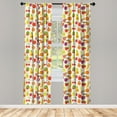 thumbnail image 3 of Ambesonne Fruits Curtains, Banana Smile Theme, Pair of 28"x63", Multicolor, 3 of 5