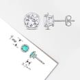 thumbnail image 2 of Everly Women's 3 1/4ct Created White Sapphire Sterling Silver Solitaire Stud Earrings, 2 of 8