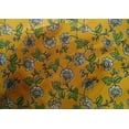 thumbnail image 4 of oneOone Cotton Silk Yellow Fabric Leaves & Flower Floral Sewing Material Print Fabric By The Yards 42 Inches Wide, 4 of 4