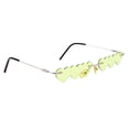 thumbnail image 3 of Gafas de sol sin montura Baoblaze con forma de corazón Verde, 3 of 4